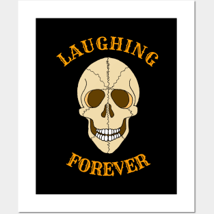 Skull Lover T Shirt LAUGHING FOREVER by ScottyGaaDo Posters and Art